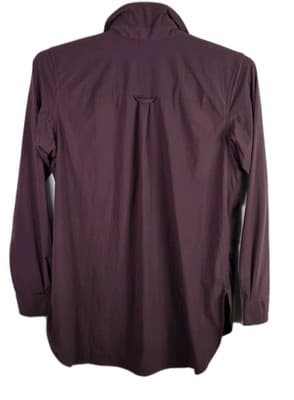 Duluth Trading Flexcellence Womens Large Maroon Long Sleeve Button Down - Thumbnail 6