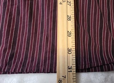 Liz Claiborne Men’s XXL Purple 80's 2-Ply Striped Button Up Shirt - Thumbnail 7