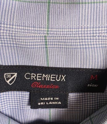 Daniel Cremieux Classics Men's Medium Madras Grey Button Down Long Sleeve Shirt - Thumbnail 5