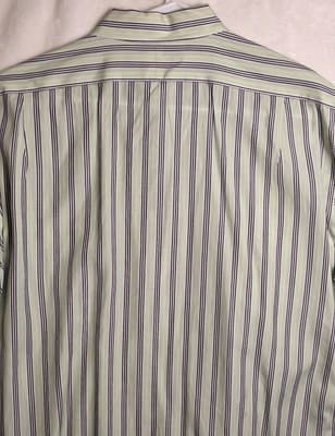 Daniel Cremieux Men's L Green Strip Long Sleeve Button Up Shirt - Thumbnail 7