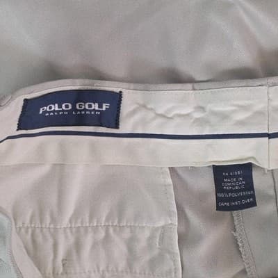 Polo Golf Ralph Lauren Men's 32 Beige Linen- Silk Blend Khaki Shorts - Thumbnail 3