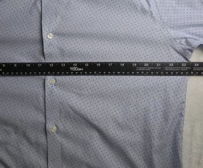 Fairlane Men's Large Blue Plaid No Stretch Long Sleeve Button Down Shirt - Thumbnail 7