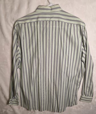 Daniel Cremieux Men's L Green Strip Long Sleeve Button Up Shirt - Thumbnail 6