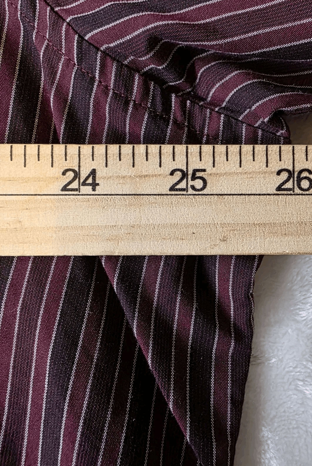 Liz Claiborne Men’s XXL Purple 80's 2-Ply Striped Button Up Shirt - Thumbnail 5