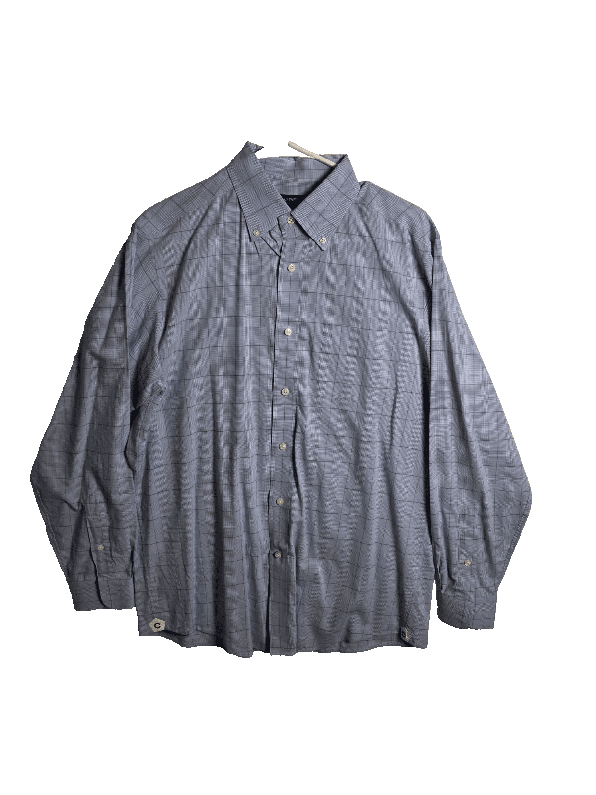 Daniel Cremieux Classics Men's Medium Madras Grey Button Down Long Sleeve Shirt - Image 1