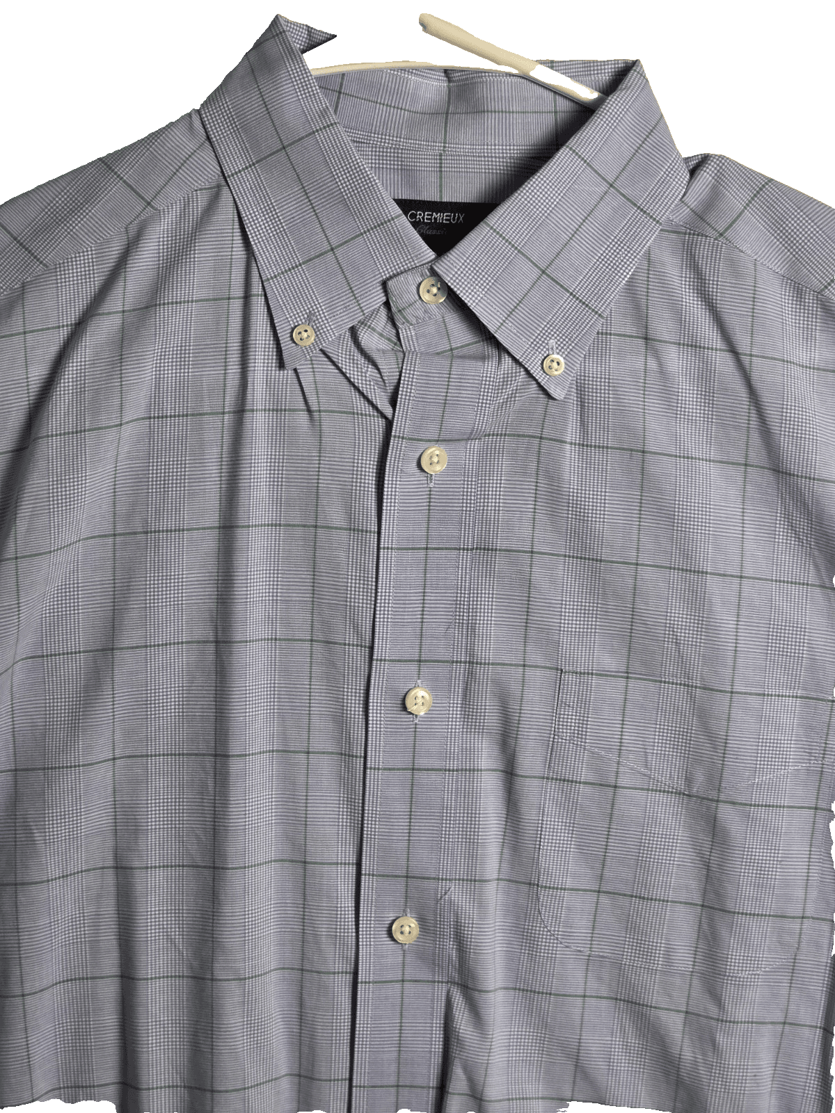 Daniel Cremieux Classics Men's Medium Madras Grey Button Down Long Sleeve Shirt - Thumbnail 2