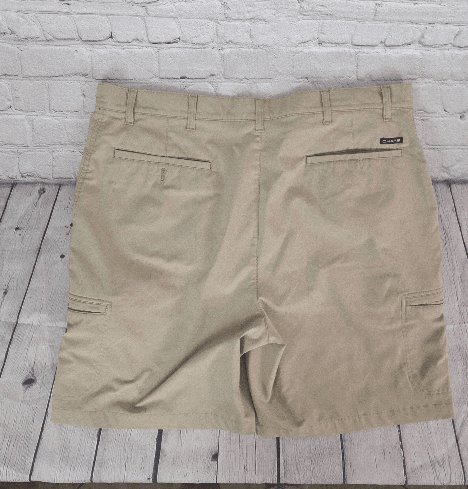 Chaps Men's 40 Tan Cargo Stretch Performance Golf Shorts - Thumbnail 9
