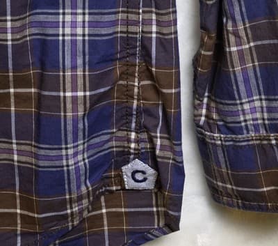 Daniel Cremieux Men's Large Blue Plaid Slim Fit Long Sleeve Shirt - Thumbnail 3