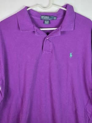 Polo Ralph Lauren Men's XL Purple Short Sleeve Shirt - Thumbnail 2