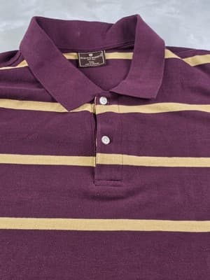 Steve & Barry's Men's XXL Burgundy Short Sleeve Polo Shirt - Thumbnail 2