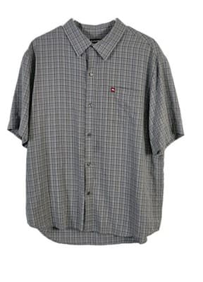 Tony Hawk Men's Large Plaid Gingham Short Sleeve Button Up Shirt - Image 1