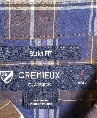 Daniel Cremieux Men's Large Blue Plaid Slim Fit Long Sleeve Shirt - Thumbnail 4