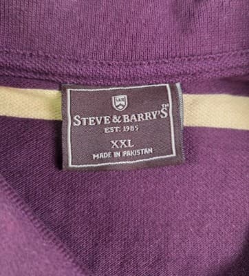 Steve & Barry's Men's XXL Burgundy Short Sleeve Polo Shirt - Thumbnail 4