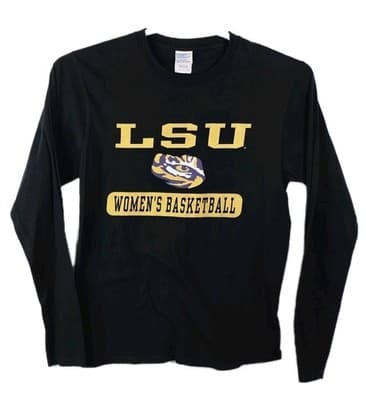 LSU Tigers Women’s Small Black Long Sleeve T-shirt - Image 1
