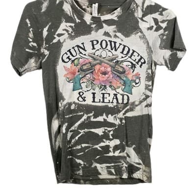 Gildan Women's Small Gun Powder And Lead Graphic Short Sleeve T-Shirt - Image 1