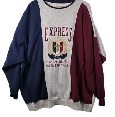 Vintage Express Jeans Men’s XL Multicolored Sweatshirt - Image 1