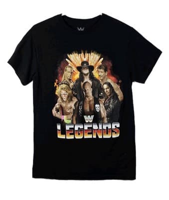 WWE Legends Adult Small Black T-Shirt - Image 1