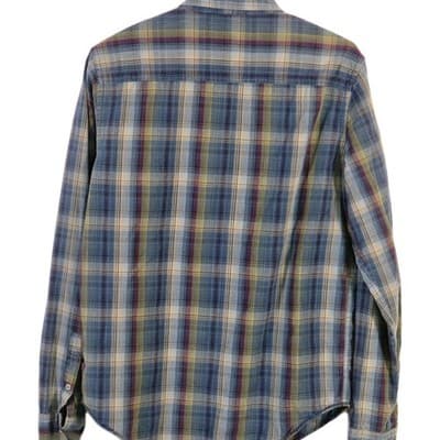 Levi's Red Tab Men's Small Blue & Green Plaid Button Down Long Sleeve Shirt - Thumbnail 8