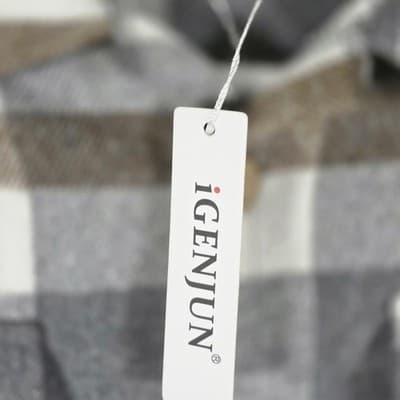 *NWT* Genjun Womens Small Plaid Button Up Shirt With Side Pockets - Thumbnail 3