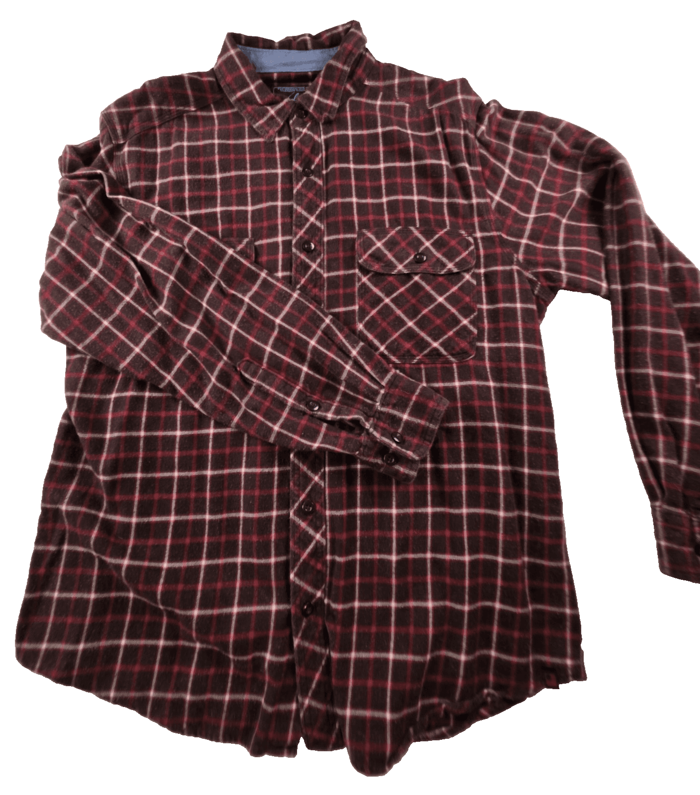 Woorich Men's Large Flannel Plaid Multicolor Long Sleeve Shirt - Image 1