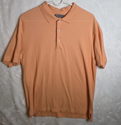 Daniel Cremieux Men's Large Orange Golf Shirt - Thumbnail 2