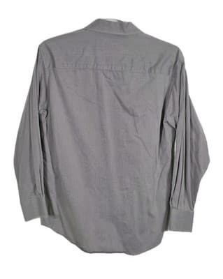 Kenneth Cole Men's Gray 15 1/2 -34-35 Long Sleeve Button Down Shirt - Thumbnail 7