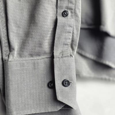 Kenneth Cole Men's Gray 15 1/2 -34-35 Long Sleeve Button Down Shirt - Thumbnail 6