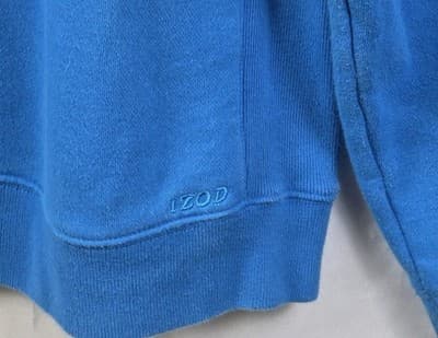 Izod Mens XL Light Blue V-Neck Quarter Zip Pullover - Thumbnail 3