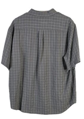 Tony Hawk Men's Large Plaid Gingham Short Sleeve Button Up Shirt - Thumbnail 7