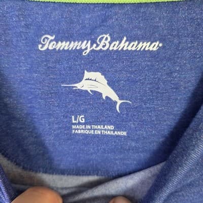 Tommy Bahama Men’s Large Blue S/S Shirt - Thumbnail 3