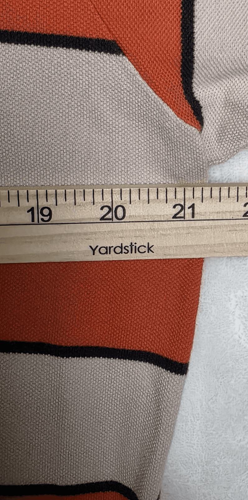 Daniel Cremieux Men's Large Tailor Fit Orange and White Long Sleeve Polo Shirt - Thumbnail 4
