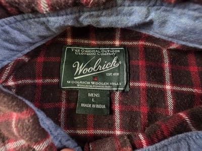 Woorich Men's Large Flannel Plaid Multicolor Long Sleeve Shirt - Thumbnail 3