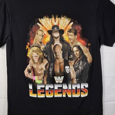 WWE Legends Adult Small Black T-Shirt - Thumbnail 2