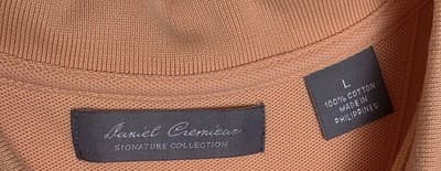 Daniel Cremieux Men's Large Orange Golf Shirt - Thumbnail 5
