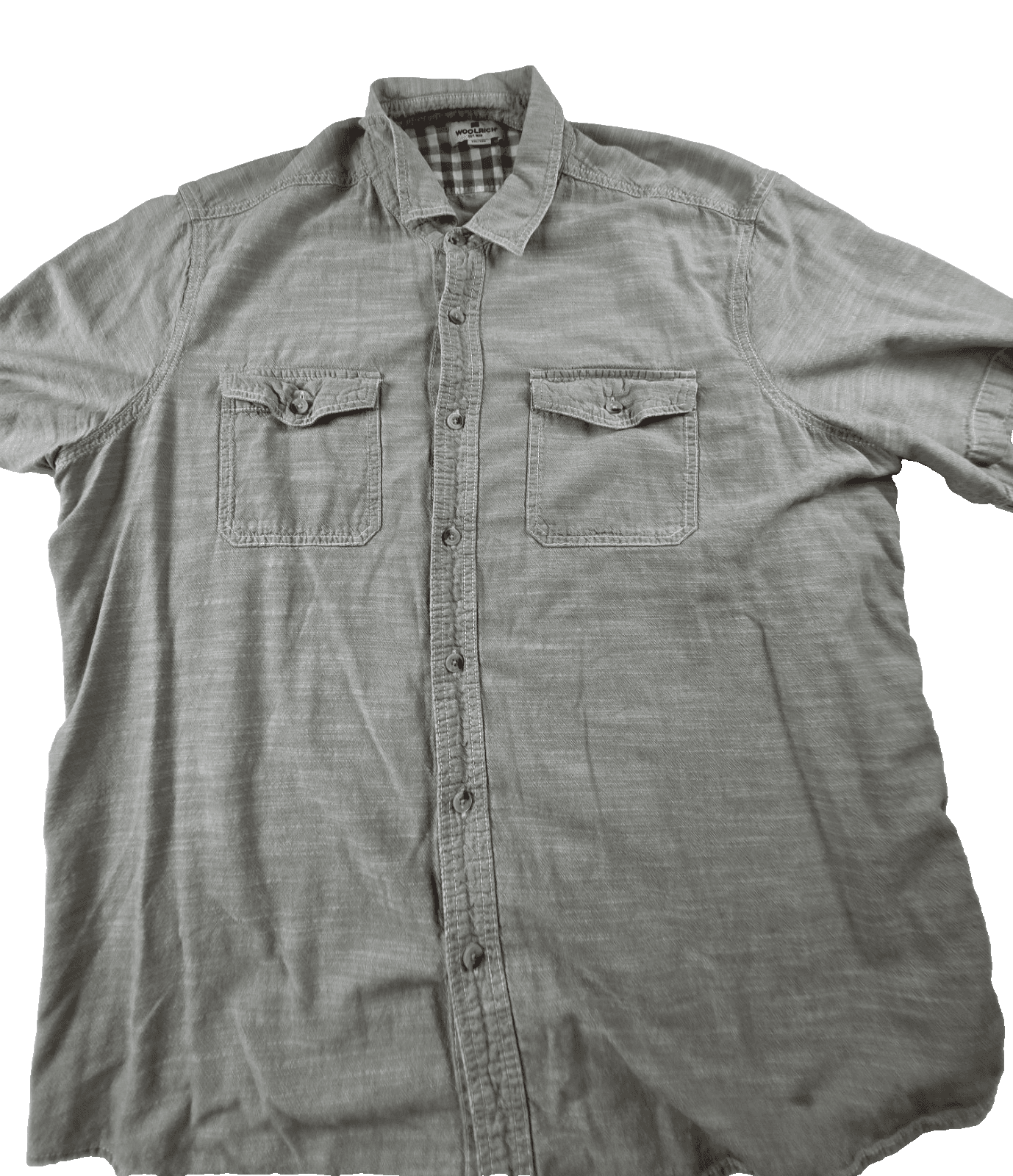 Woolrich Shirt Mens XXL Green 100% Cotton Short Sleeve Button Up Shirt - Image 1