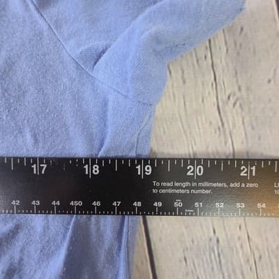 Ralph Lauren Sport Women's Large Blue V-Neck T-Shirt - Thumbnail 7