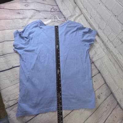 Ralph Lauren Sport Women's Large Blue V-Neck T-Shirt - Thumbnail 10