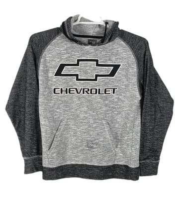 GM Chevrolet Men’s Small Black & Gray Long Sleeve Hoodie. - Image 1