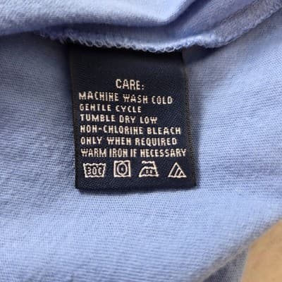 Ralph Lauren Sport Women's Large Blue V-Neck T-Shirt - Thumbnail 4