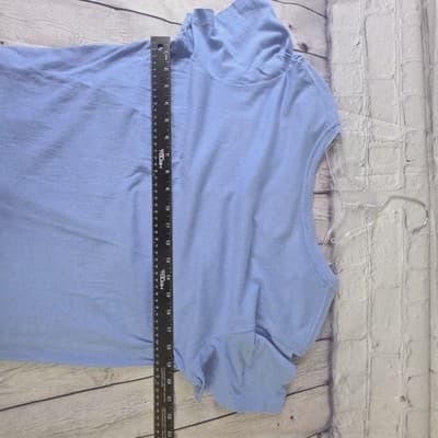 Ralph Lauren Sport Women's Large Blue V-Neck T-Shirt - Thumbnail 6