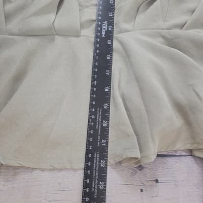 Andree By Unit Women Medium Olive Green V-Neck 3/4 Sleeve Blouse - Thumbnail 9