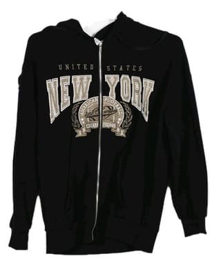 Rue 21 Adults Medium Black New York Hoodie - Image 1