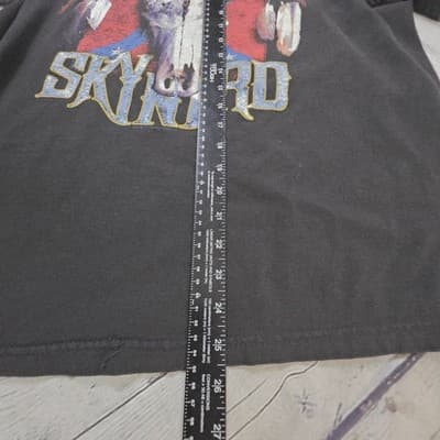 Lynyrd Skynyrd 2000 Men's Large Black Band Eagle Cow Skull T-Shirt - Thumbnail 8