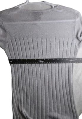 Express Women's Large Light Gray Long Sleeve Sweater - Thumbnail 4