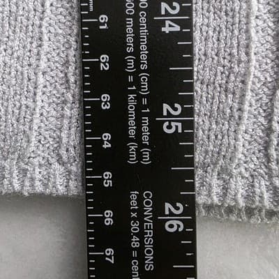 Express Women's Large Light Gray Long Sleeve Sweater - Thumbnail 7
