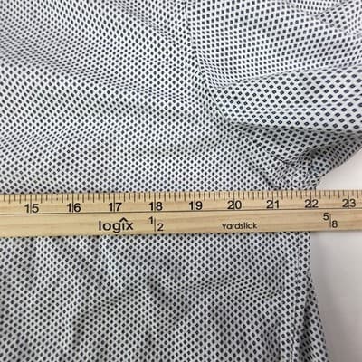 Denim & Flower Men's XL White with Blue Flower Pattern Short Sleeve Shirt - Thumbnail 6