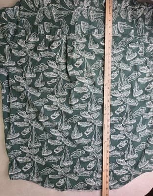 Roundtree & Yorke Men's Large Green Boat Designs Short Sleeve Button Up Shirt - Thumbnail 8
