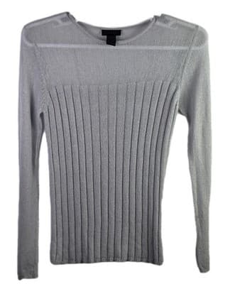 Express Women's Large Light Gray Long Sleeve Sweater - Image 1