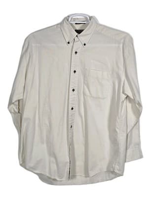 Alexander Julian Shirt Men's Large Ivory Colored Long-Sleeve Button Up Shirt - Image 1