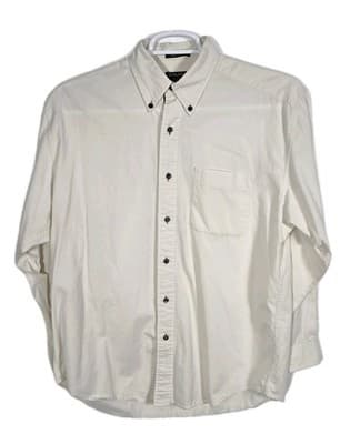 Alexander Julian Shirt Men's Large Ivory Colored Long-Sleeve Button Up Shirt - Thumbnail 2